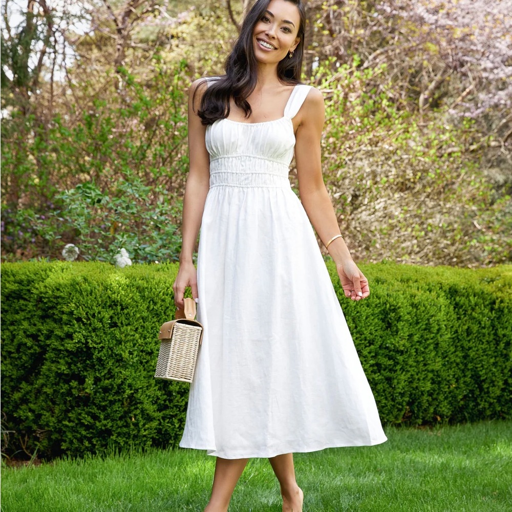 Everyone Loves the Weekend White Midi Dress